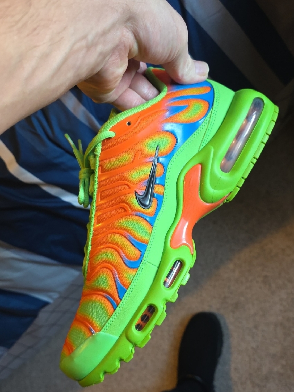 Nike Kids Neon Green & Orange Athletic Sneakers - Picture 6 of 11